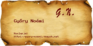Győry Noémi névjegykártya